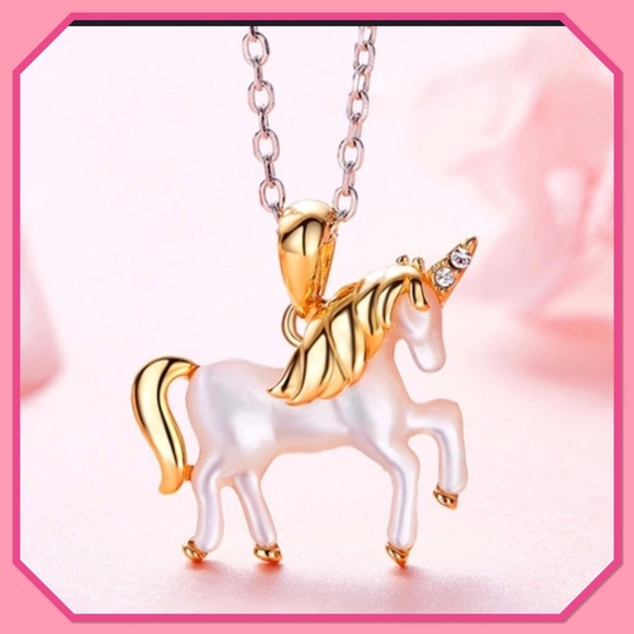 🦄New🦄Cute Unicorn Handmade Girls Necklace🦄 - Picture 2 of 2